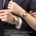 Brand Watches WLISTH Couple Stainless Steel Quartz Luxury Lover's Watch Fine Gift Calendar Rhinestone Wristwatch For Husband Dad